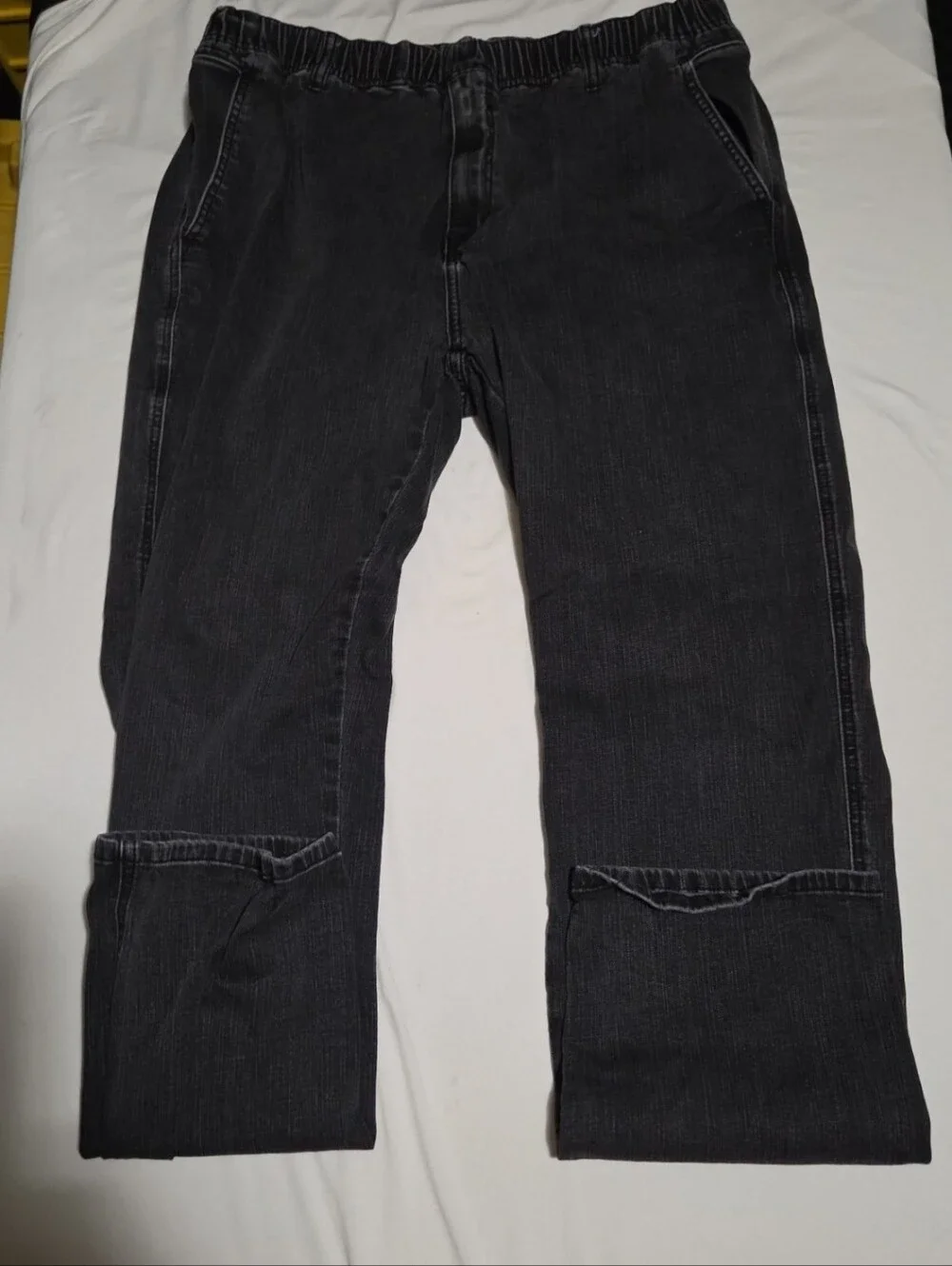 Voeeron mens 40x32 black stretch jeans #19